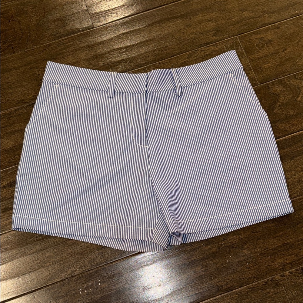 Southern Tide Blue and White Striped High Waist Women’s Shorts